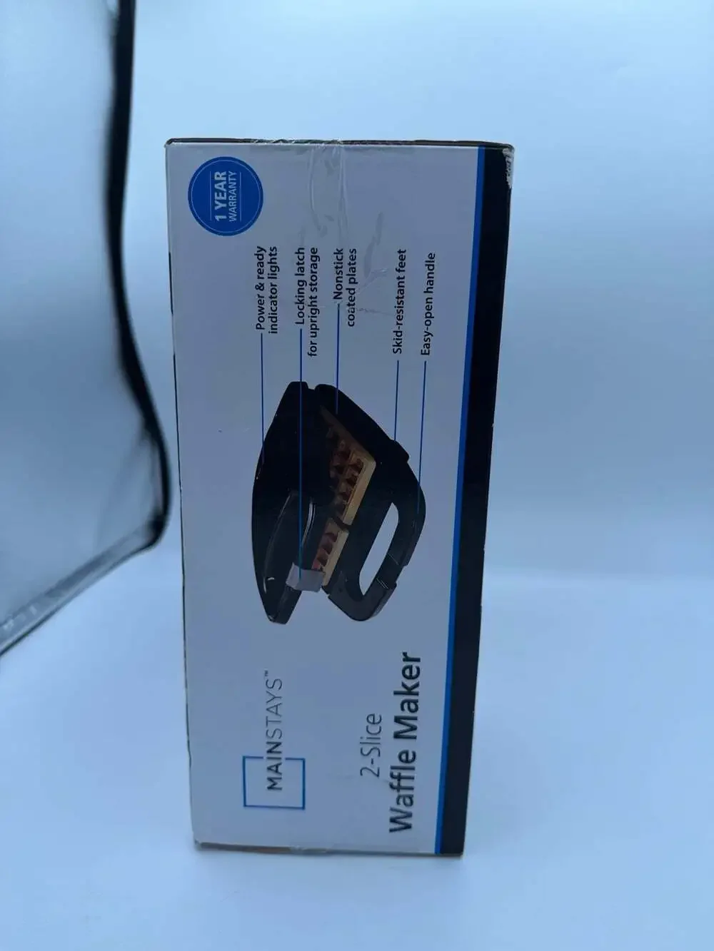 Mainstays 2-slice Waffle Maker New